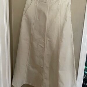 Banana Republic Factory Cream Midi Skirt